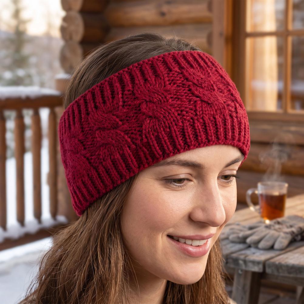 伸縮性のある編み込みヘアバンド、女性用冬用イヤーウォーマー、 - Fleece Ear Warmer Band のレビューと価格