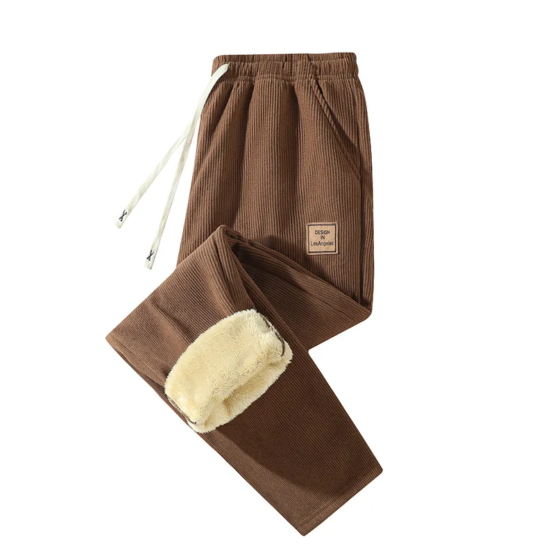 冬用、暖かい、厚手のコーデュロイ素材、フリース裏地、ドロース - Corduroy Pant Warm のレビューと価格