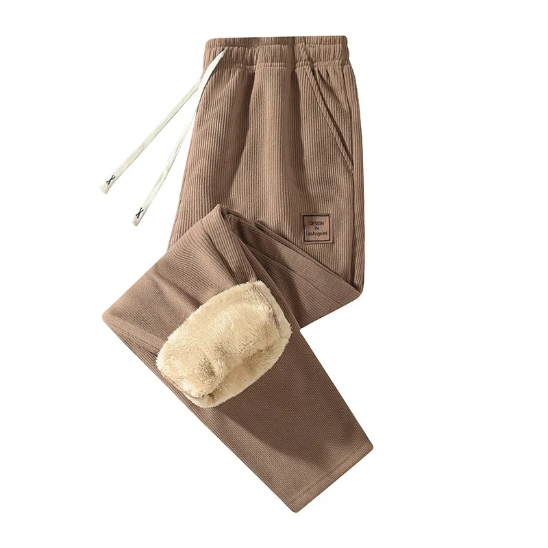 冬用、暖かい、厚手のコーデュロイ素材、フリース裏地、ドロース - Corduroy Pant Warm のレビューと価格