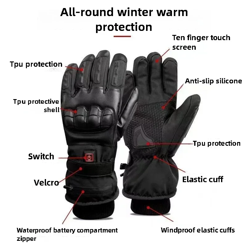 加熱手袋ハンドウォーマー電気サーマルグローブ防水スノーボード - Hand Warmer Electric のレビューと価格